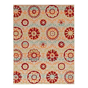 6'6" x 9'6" Mainstays Medallion Outdoor Area Rug $17.80