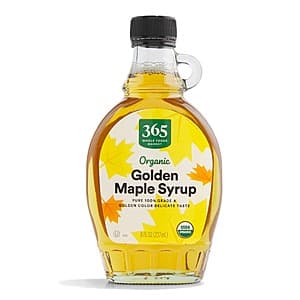 8-Oz 365 by Whole Foods Organic Maple Syrup (Grade A, Golden Color) $4.65 w/ Subscribe & Save