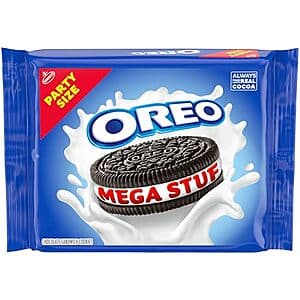 Select Accts: 25.35-Oz OREO Mega Stuf Chocolate Sandwich Cookies $3.35 w/ S&S