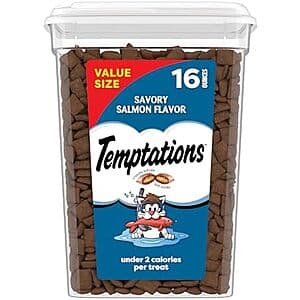 16-oz Temptations Classic Crunchy & Soft Cat Treats (Savory Salmon Flavor) $6.65 w/ S&S