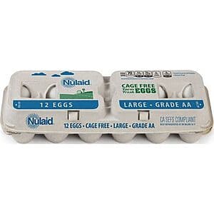 Grocery Outlet Stores: 12-Ct Nulaid/SimplyGo Cage Free Large Eggs (Grade A/AA) $1 (Valid thru 3/17)