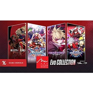 Arc System Works 16-game bundle collection featuring Guilty Gear and Melty Blood fighting game titles for PC.