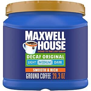 29.3-Oz Maxwell House Ground Coffee (Decaf Original, Medium Roast) $7.45 w/ Subscribe & Save