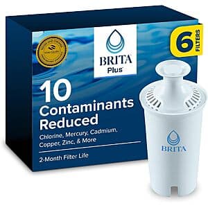 Prime Members: 6-Ct Brita Plus Replacement Water Filter (Pitchers/Dispensers) $21.75 w/ S&S + Free S&H