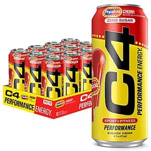 12-Pack 16-Oz Cellucor C4 Zero Sugar Pre Workout Energy Drink (POPSICLE Cherry) $10.50 w/ Subscribe & Save