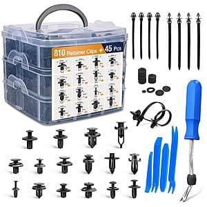 855-Piece GOOACC Car Push Retainer Clips & Auto Fasteners (Various) $10