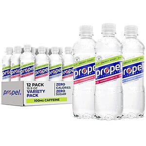 12-Pk 16.9-Oz Propel Energy Boost Zero Calorie Flavored Water (Variety) 3 for $21.30 & More w/ Subscribe & Save