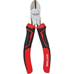 CRAFTSMAN 6-inch electrical diagonal pliers with red and black handles.