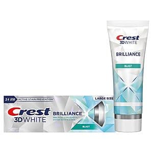 4.6-Oz Crest 3D White Brilliance Blast Teeth Whitening Toothpaste $3.55 w/ Subscribe & Save