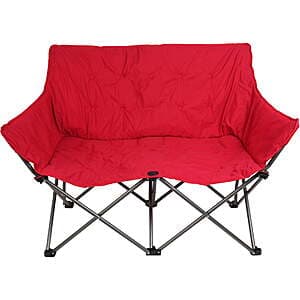 Ozark Trail Padded Folding Love Seat Camping Chair (Red) $29