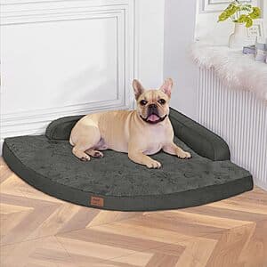 35" MEKIY Orthopedic Corner Dog Bed w/ Sides (Various Colors) $25 + Free Shipping