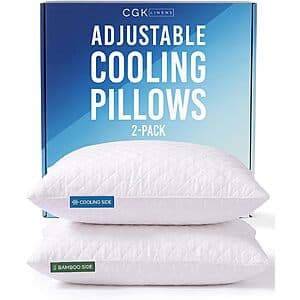 2-Pack CGK Queen Adjustable Cooling Pillows $27.50 + Free S&H