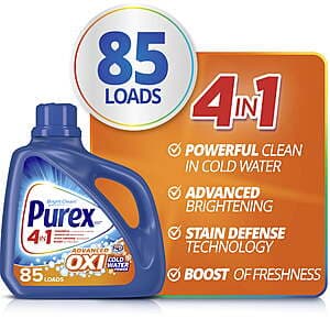 128oz Purex Advanced Oxi Power Liquid Detergent $9 + $3 Walmart Cash