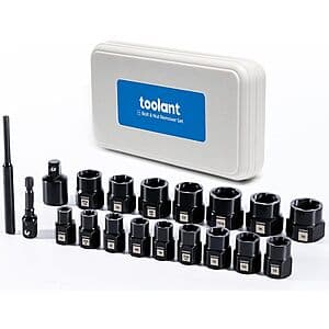 19-Piece toolant Impact Bolt & Nut Remover Set $21.45