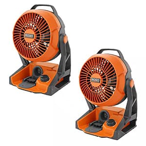 2-Pk Ridgid 18V Cordless Hybrid Jobsite Fans (Tool Only) $99 + Free S&H