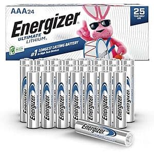 24-Count Energizer Ultimate Lithium AAA Batteries $31.80 w/ Subscribe & Save