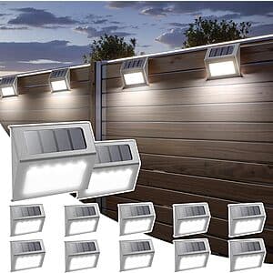 Prime Members: 12-Count Otdair Outdoor Waterproof Solar LED Fence Lights $18.90 + Free Shipping