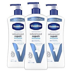 3-Pack 20.3-Oz Vaseline Intensive Care Advanced Repair Body Lotion (Unscented) $8.25 w/ Subscribe & Save