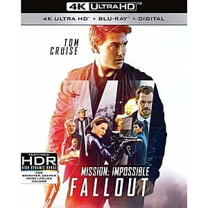 Mission: Impossible 6: Fallout (4K Ultra HD + Blu-ray + Digital) $11.95