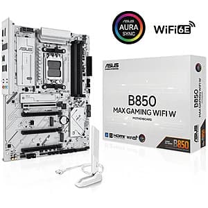ASUS B850 MAX GAMING WIFI W AMD AM5 ATX Motherboard + 16GB TEAM DDR5 6000 $160 + Free Shipping