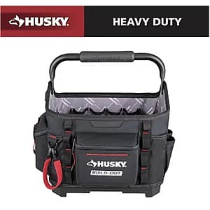 14" Husky Build-Out Heavy Duty Zippered Tool Bag/Tote w/ Handle $40 + Free S&H