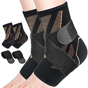 1-Pair CYCLXY Ankle Compression Sleeve with Strap (Classic Copper) $3