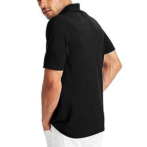 Hanes Men’s X-Temp Short Sleeve Polo Shirts (Black) $7.30