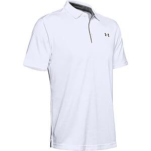 Under Armour Men's Tech Golf Polo Shirt (White/Graphite) $19.70