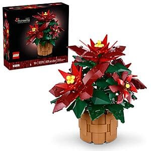 608-Piece LEGO Icons Poinsettia Building Set $35