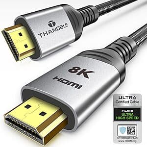 6.6' THANDBLE Certified Ultra High Speed HDMI 2.1 Cable $5.65 & More