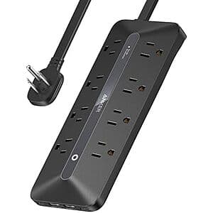 Anker 12-in-1 USB-C Flat Plug Power Strip w/ 5' Cord (8x AC, 2x USB-C, 2x USB-A) $24
