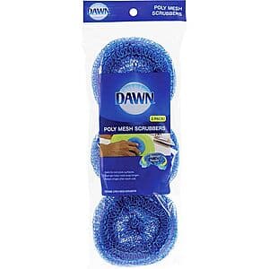 3-Pk Dawn Non-Scratch Poly Mesh Round Scrubber Sponges $4