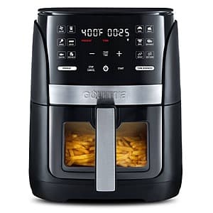 6-Quart Gourmia Digital Window Air Fryer w/ 12 Presets (Black/Stainless Steel) $40 + Free S/H