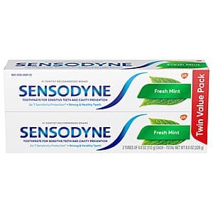 2-Pack 4-Oz Sensodyne Fresh Mint Sensitive Toothpaste $7.45 w/ Subscribe & Save
