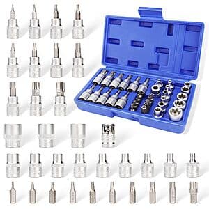 4-Piece PRADE&CARFT Torx Star Socket Bit Set $14.25