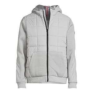 Reebok Men's Mixed Media Puffer Jacket with Hood (Pure Grey) $22.90