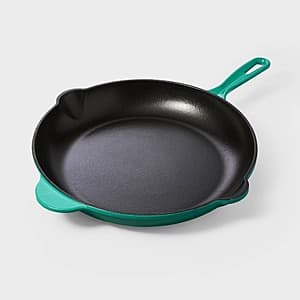 12" Tabitha Brown Enameled Cast Iron Fry Pan (Green) $13 + Free S&H