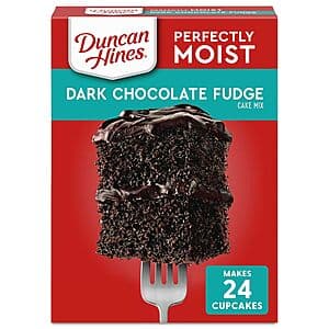 Select Accounts: 15.25-Oz Duncan Hines Classic Dark Chocolate Fudge Cake Mix $1.10 w/ S&S