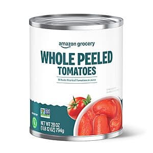 28-Oz Amazon Grocery Whole Peeled Tomatoes $0.85