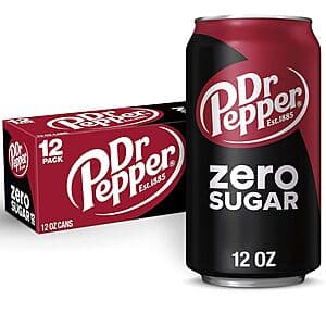 12-Pk 12-Oz Dr Pepper Zero Sugar Soda $4.75 w/ S&S