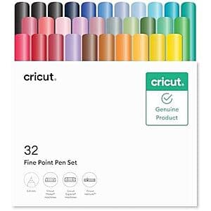 32-Ct Cricut 0.4 mm Fine Point Pens Set (Assorted Colors) $8