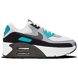 Nike Women's Air Max 90 LV8 Shoes (White/Teal, 6, 6.5, 8.5) $50 + Free Shipping
