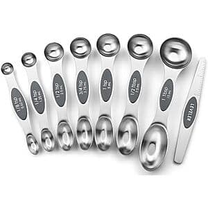8-Piece Spring Chef Stainless Steel Magnetic Measuring Spoons Set w/ Leveler from $8.50 & More