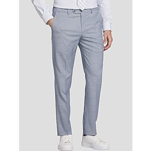 Men's Wearhouse: Up to 50% Off Sitewide: Slim Fit Wool Blend Sharkskin Suit Pants $20 & More + Free S&H