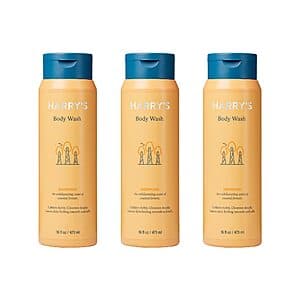 3-Pack 16-Oz Harry's Men's Body Wash Shower Gel (Redwood) $13.35 w/ Subscribe & Save