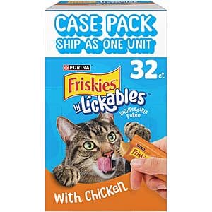 32-Pack 0.5-Oz Purina Friskies Lil’ Lickables Cat Treats w/ Chicken $11.05 w/ Subscribe & Save