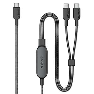 Prime Members: 4' Anker 2-In-1 USB-C to 2x USB-C 140W Max Fast Charging Cable $19 + Free Shipping