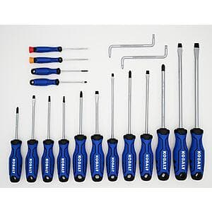 18-Piece Kobalt 8" Magnetic Screwdriver Set $20 + Free Shipping