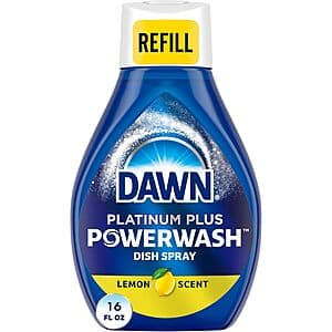 Select Locations: 16-Oz Dawn Platinum Plus Lemon Scent Dish Spray Refill $1.80 w/ S&S