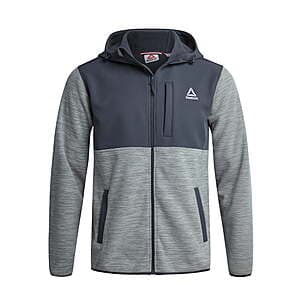 Reebok Men's Polarfleece Hooded Jacket (2 Colors, Sizes M-2XL) $20